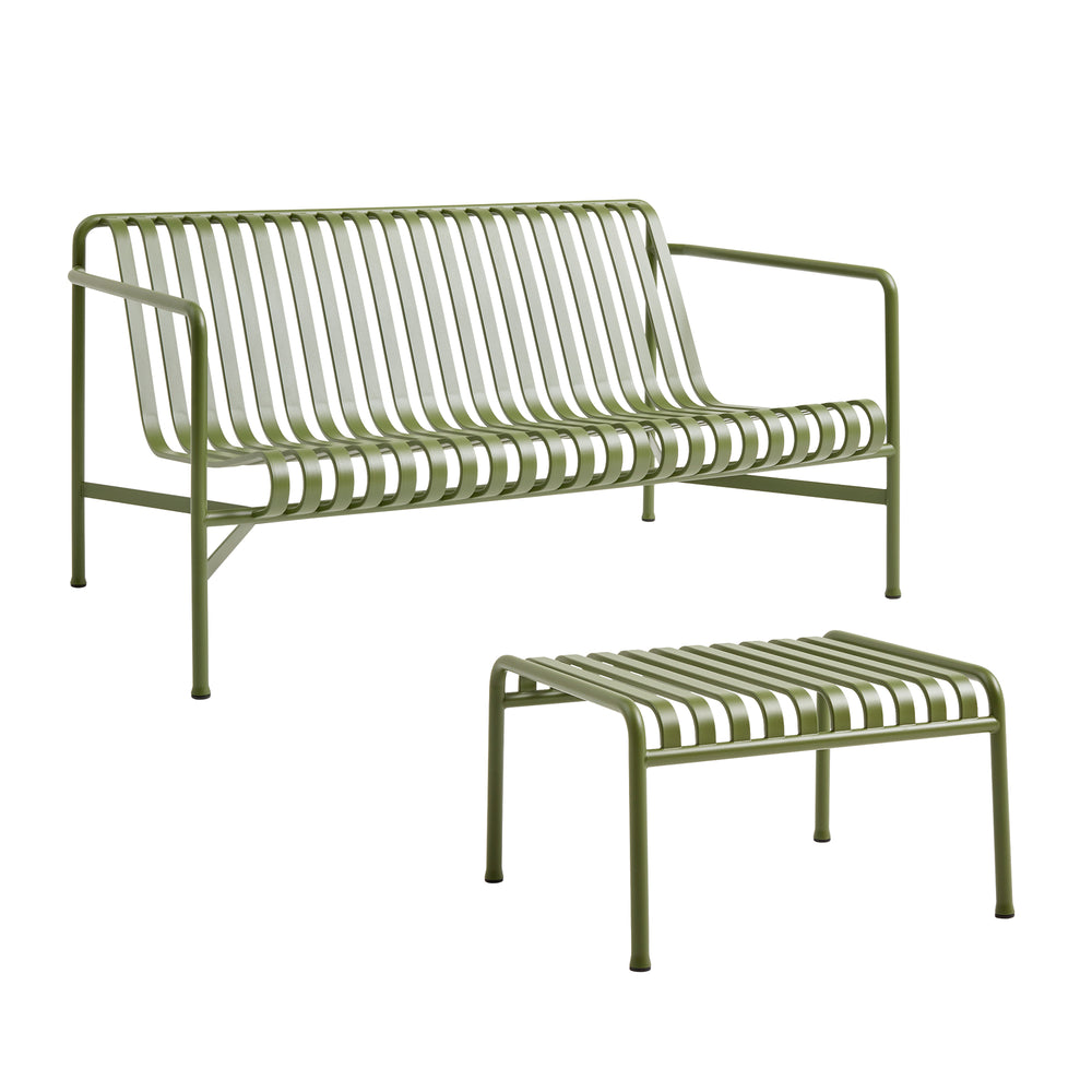 HAY - Palissade Lounge Sofa + Ottoman | olive