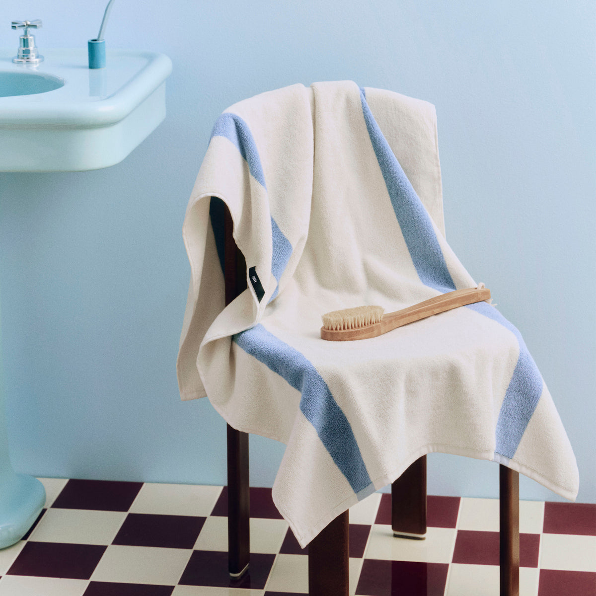 HAY - Stripe Badetuch | dusty blue