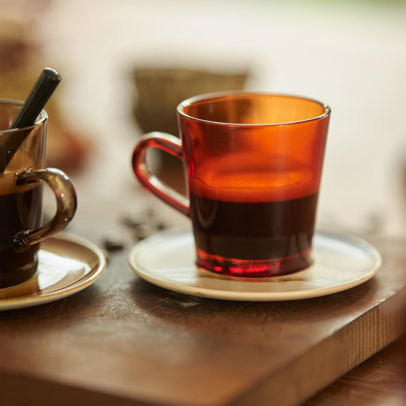 HKliving - 70's Glas Kaffeebecher (4er-Set)