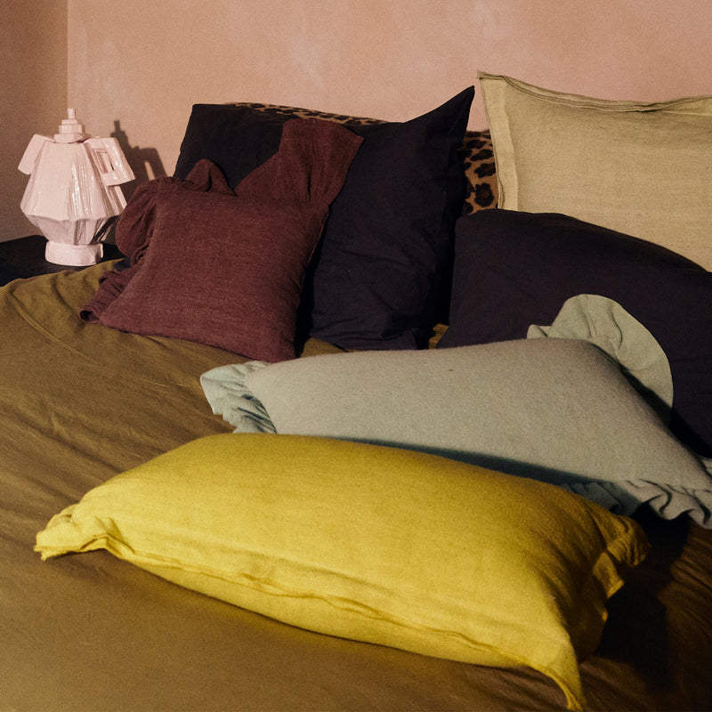 Hkliving - Leinen-Kissen | lemongrass