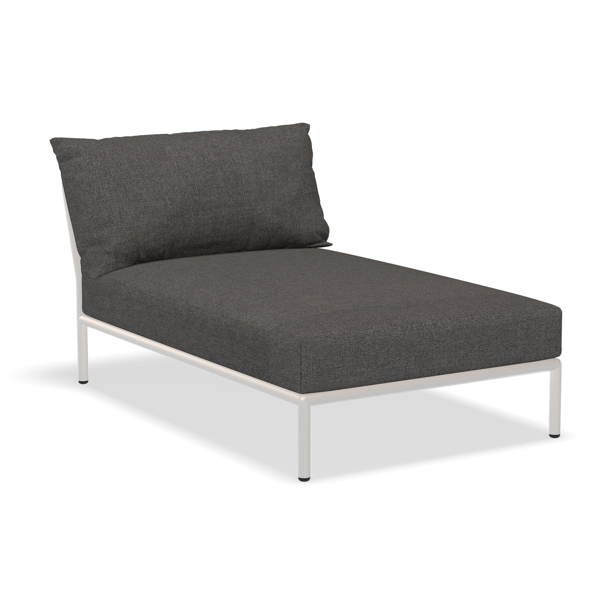 HOUE - Level 2 Chaise Longue | dark grey basic / muted white