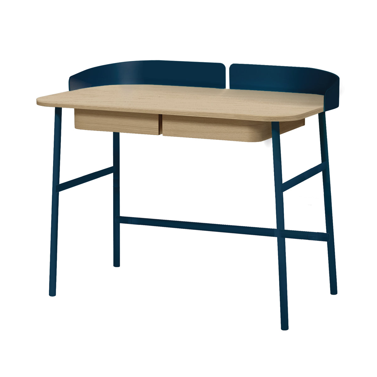 Hartô - Schreibtisch Victor | Eiche natur/blau