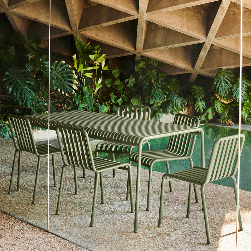HAY - Palissade Tisch 170 x 90 cm + 4x Chair | olive
