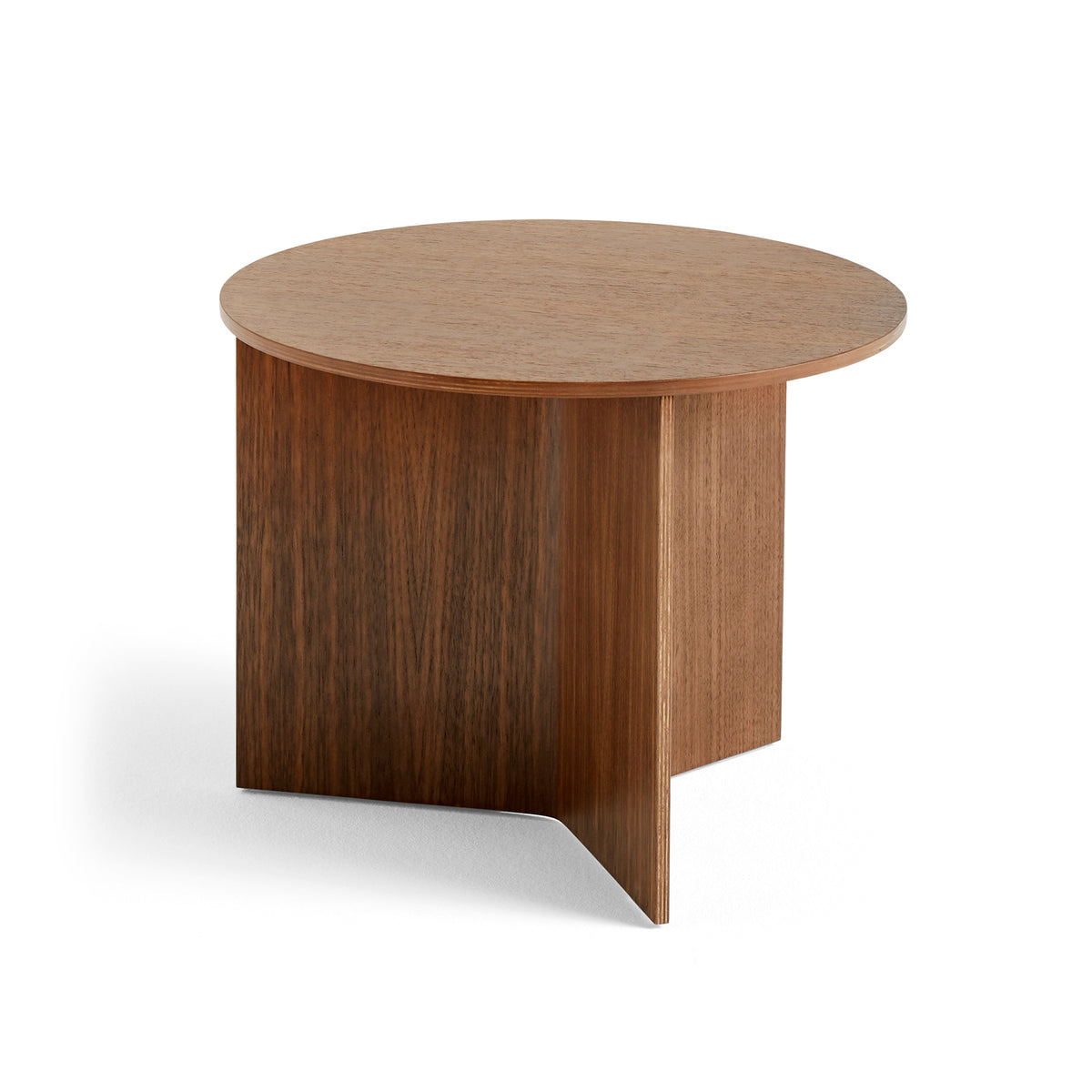 HAY - Slit Table Round | Ø 45 x H 35,5 cm / Walnuss natur