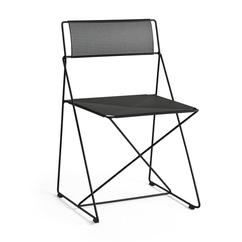 HAY - X-Line Stuhl Outdoor | schwarz / schwarz pulverbeschichtet