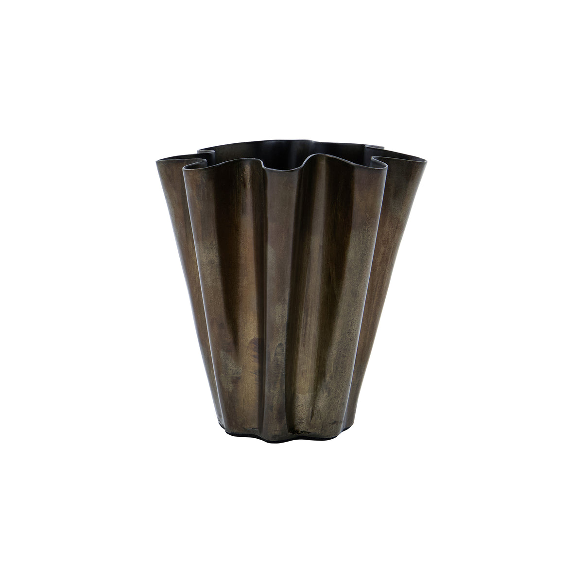 House Doctor - Flood Vase | Ø 12,5 x H 13 cm / antikbraun