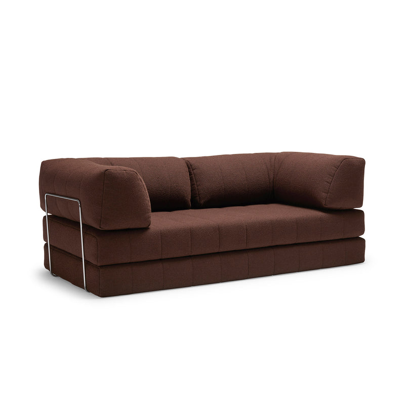Innovation Living - Cozypad Schlafsofa, 2 L-förmige Rückenpolster | cappucino (Stoff 359 Taura)