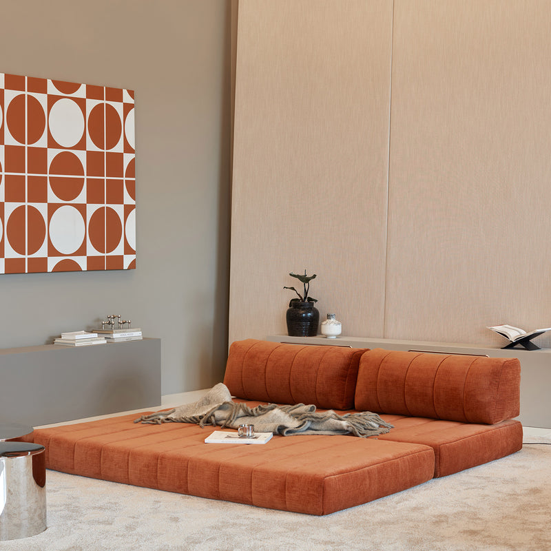 Innovation Living - Cozypad Schlafsofa, 2 gerade Rückenkissen