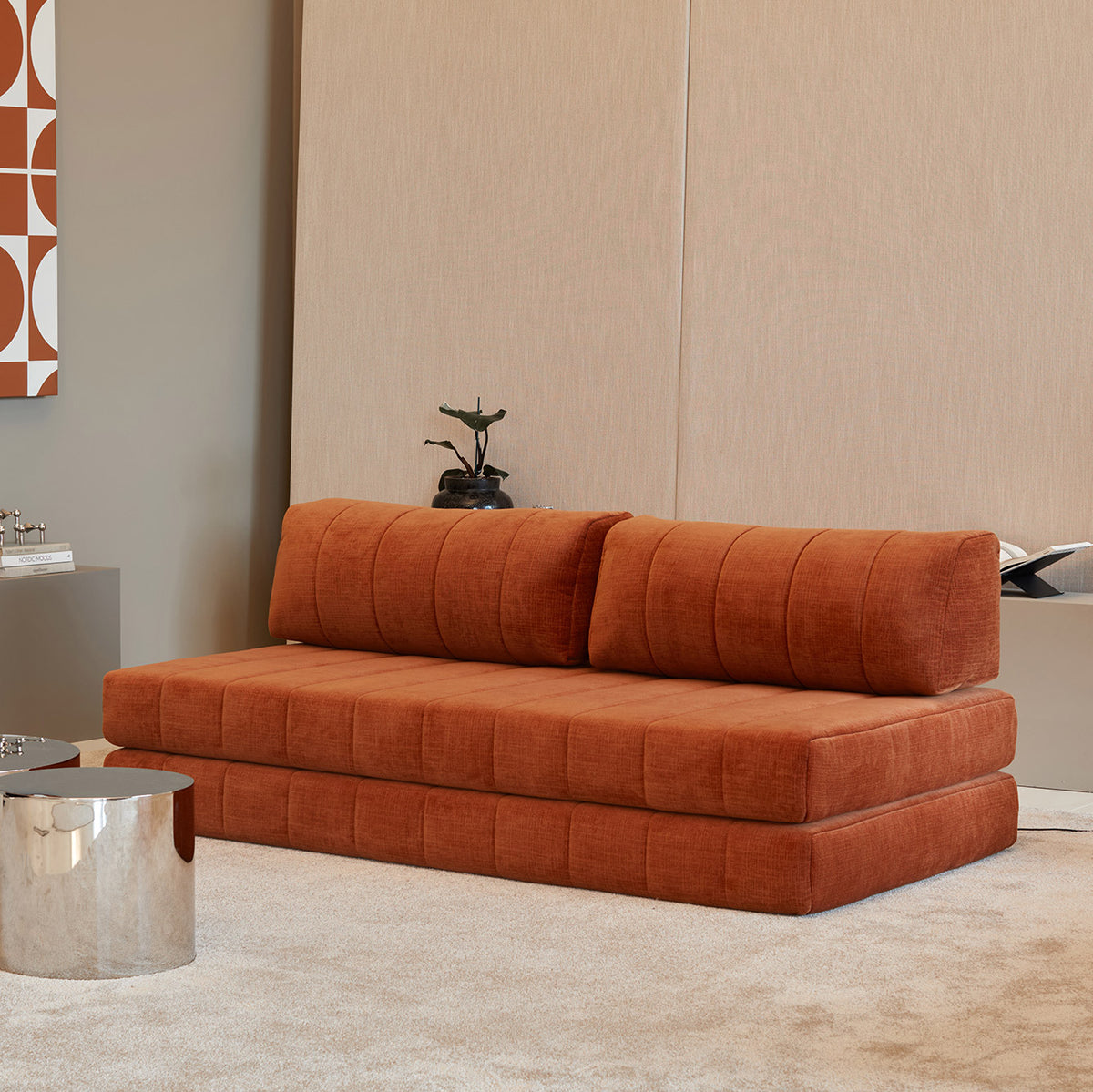 Innovation Living - Cozypad Schlafsofa, 2 gerade Rückenkissen | 