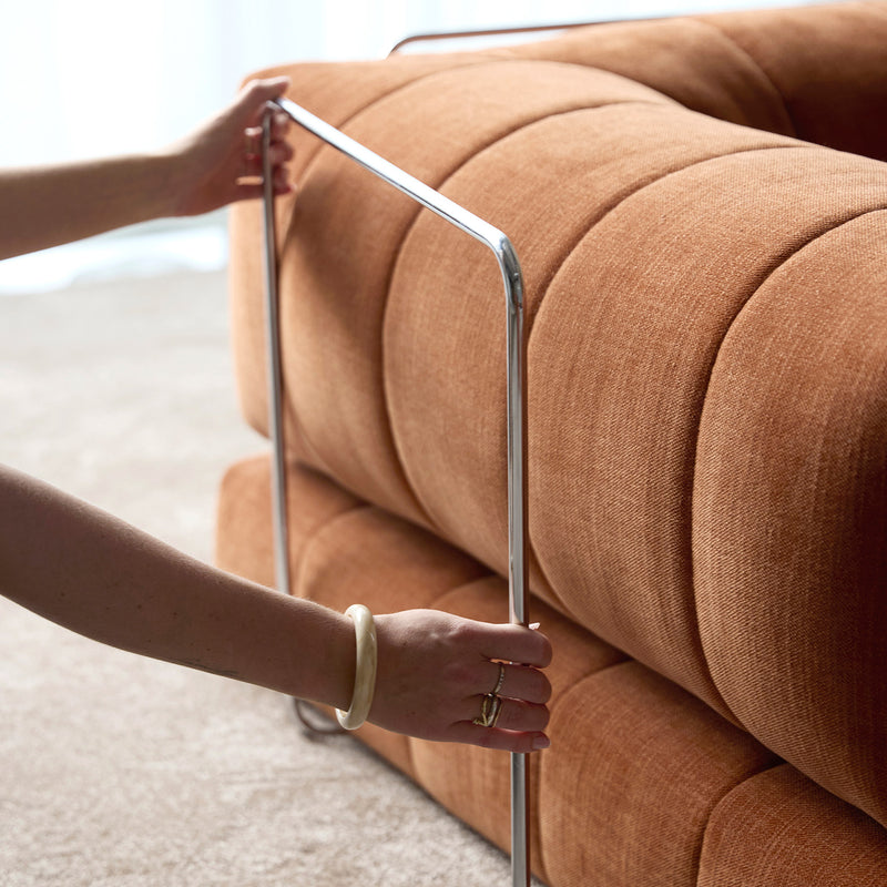 Innovation Living - Cozypad Schlafsofa &amp; Pouf mit Rückenpolster / Armlehne