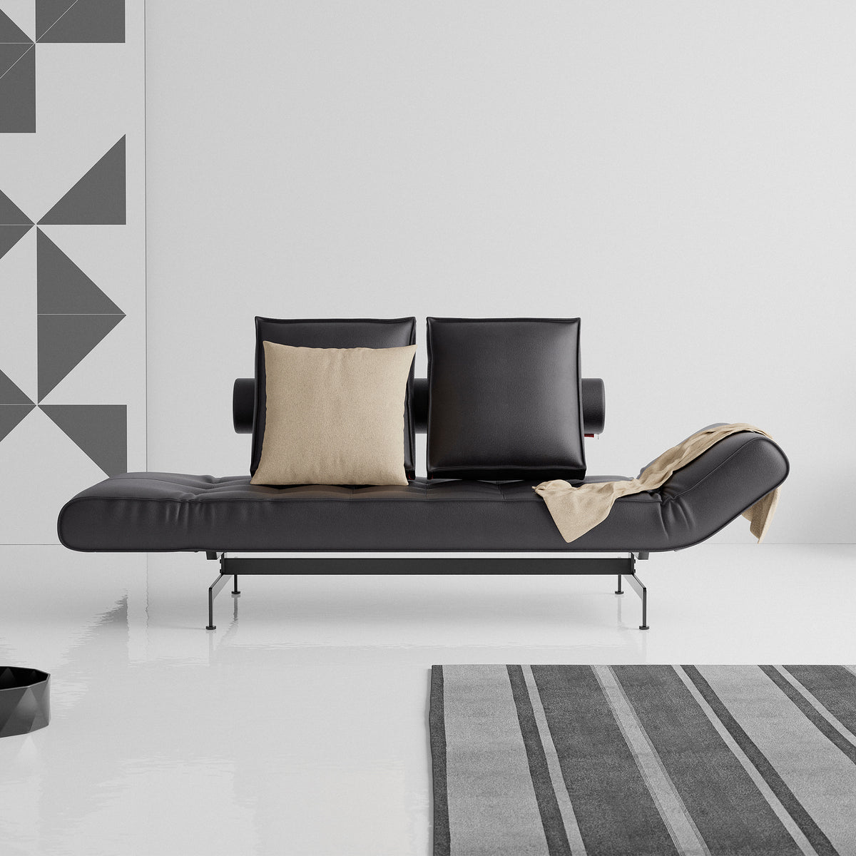 Innovation Living - Ghia Laser Tagesbett | Innovation Living Faunal black (550) / schwarz