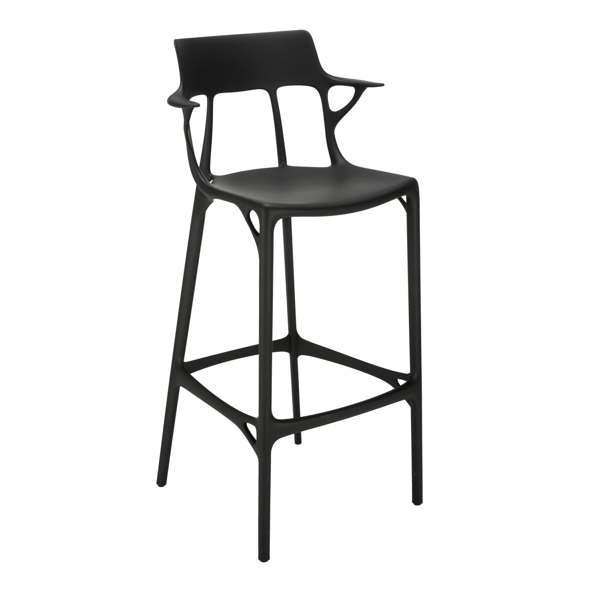 Kartell - AI Barstuhl recycled | SH 75 cm / schwarz