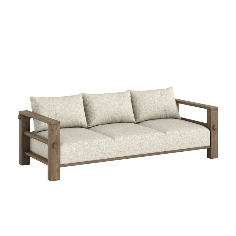 Karup - Bare Schlafsofa | soft chalk (640) / Kiefer carob braun