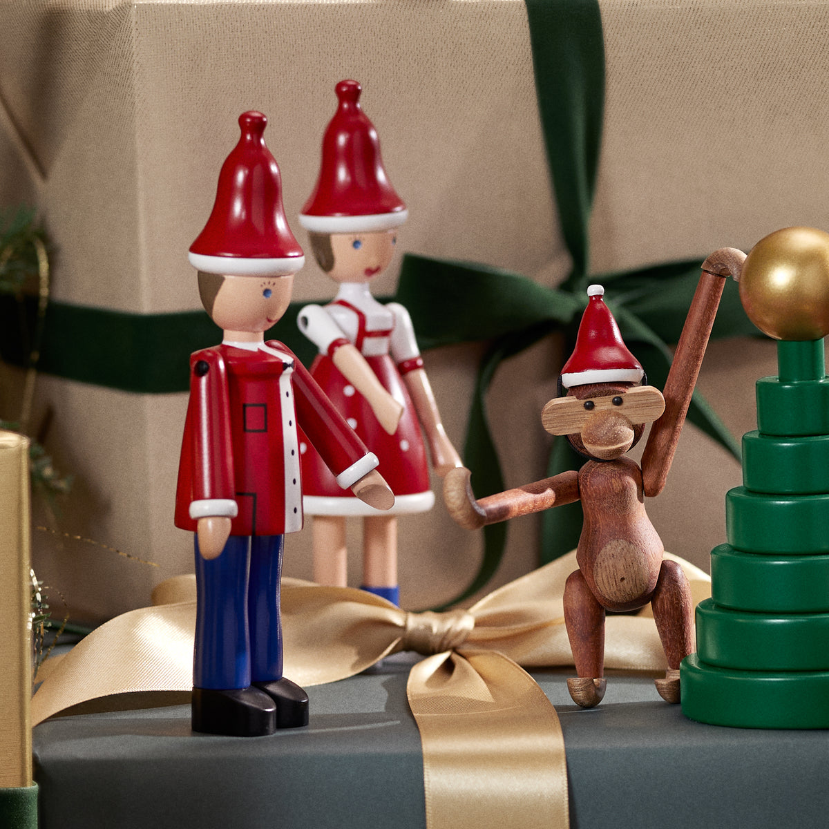 Kay Bojesen - Weihnachtsjunge Ole und Weihnachtsmädchen Lise | 
