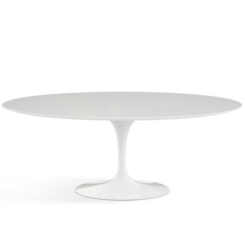 Knoll - Saarinen Tulip Esstisch | Laminat weiß / Ø 198 cm, Laminat weiß / Ø 244 cm