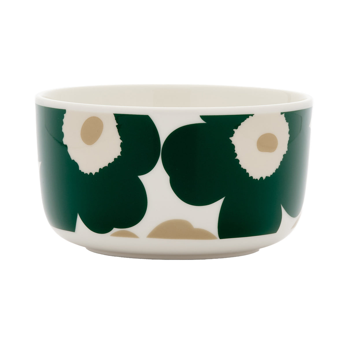 Marimekko - Oiva Unikko Schale | 500 ml / white, d.green, beige, lt.sand