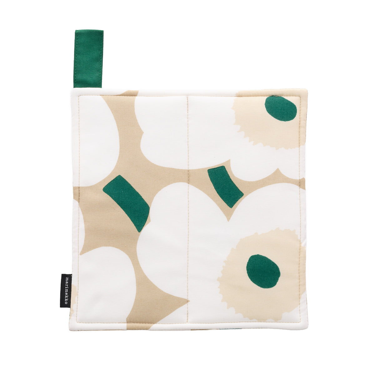 Marimekko - Pieni Unikko Topflappen | sand / white / hay / emerald