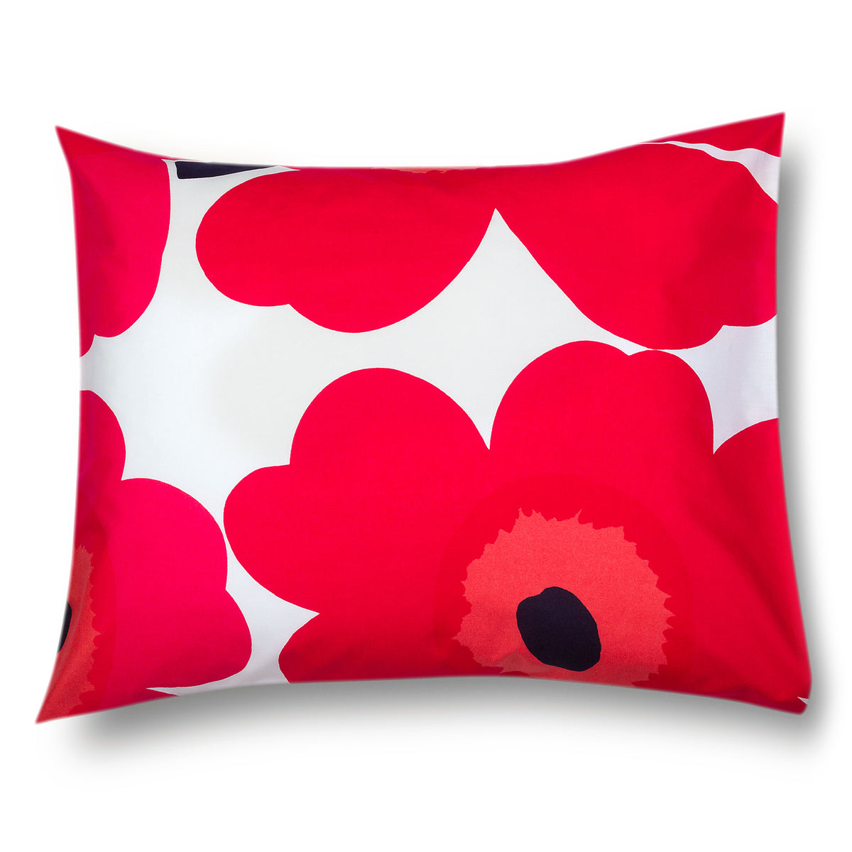 Marimekko - Unikko Kopfkissenbezug | 80 x 80 cm / rot/weiß