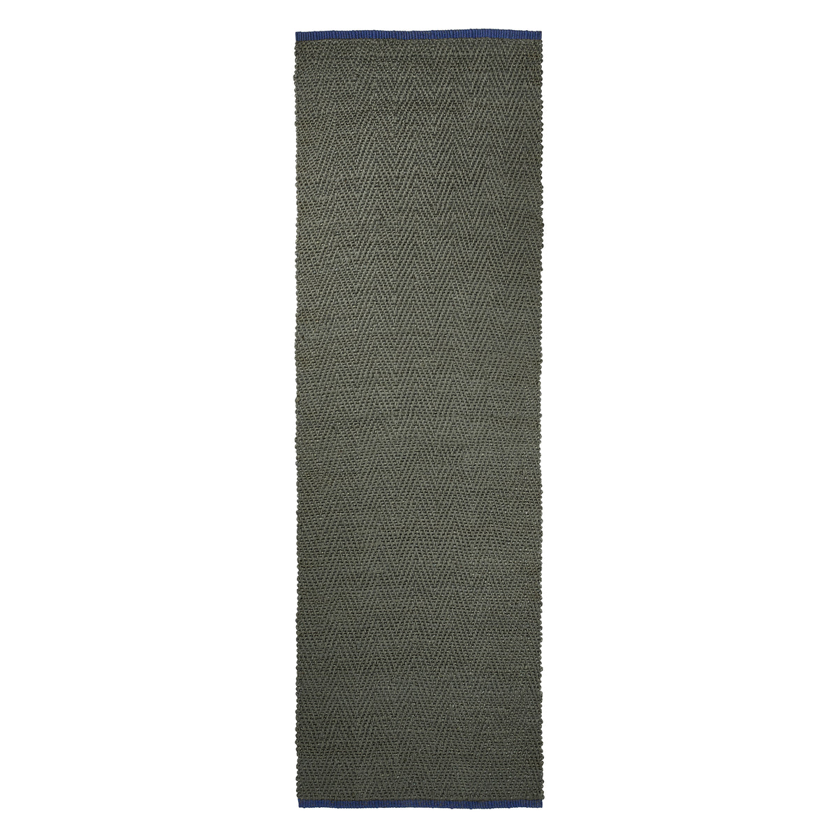 Mette Ditmer - Notes Juteteppich | 80 x 245 cm / dark olive