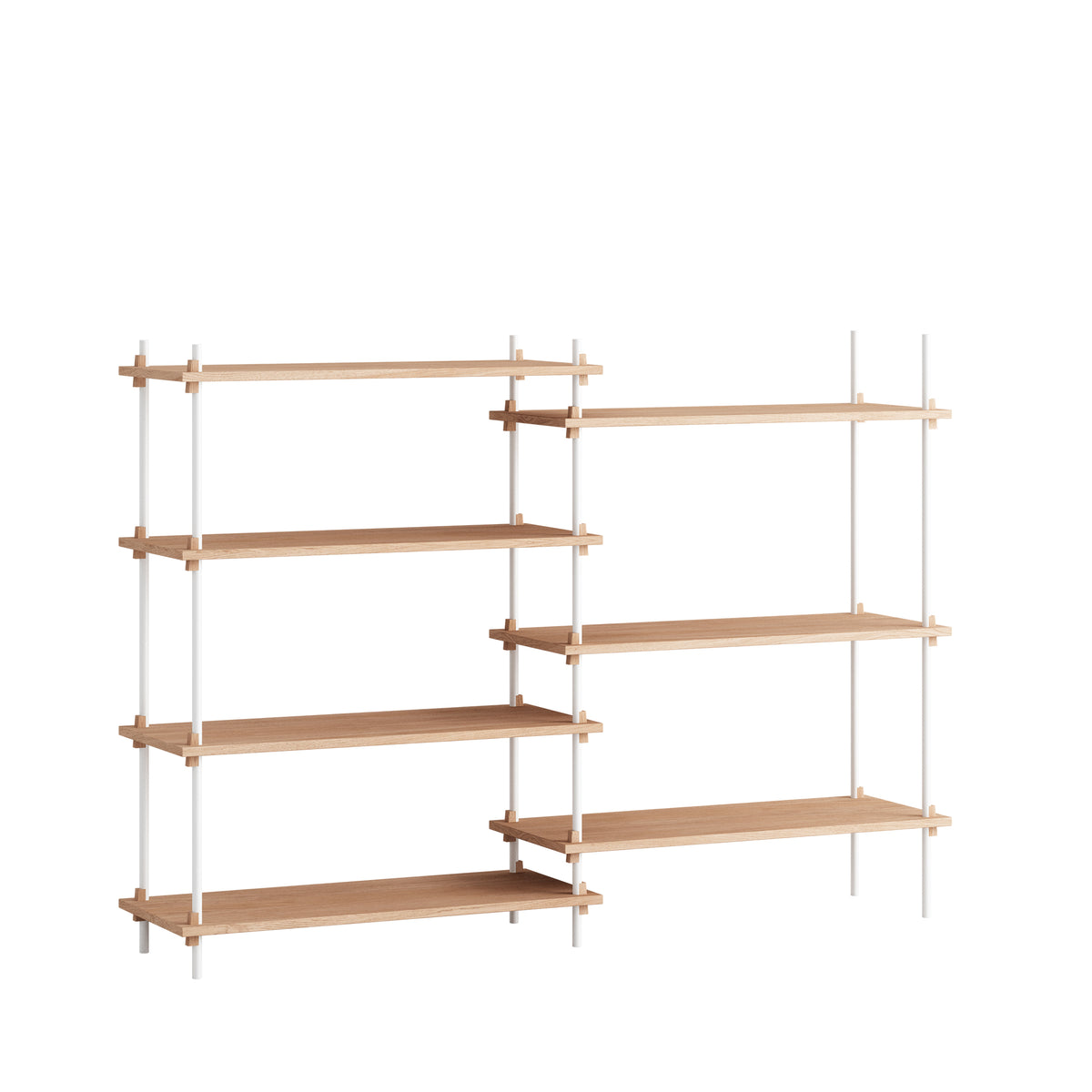 Moebe - Shelving System | Eiche geölt / Medium Double / weiß