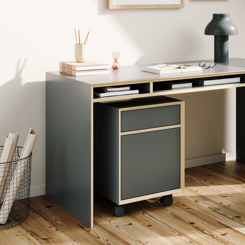 Müller Small Living - Bridge Container | Tür links / anthrazit, Tür rechts / anthrazit