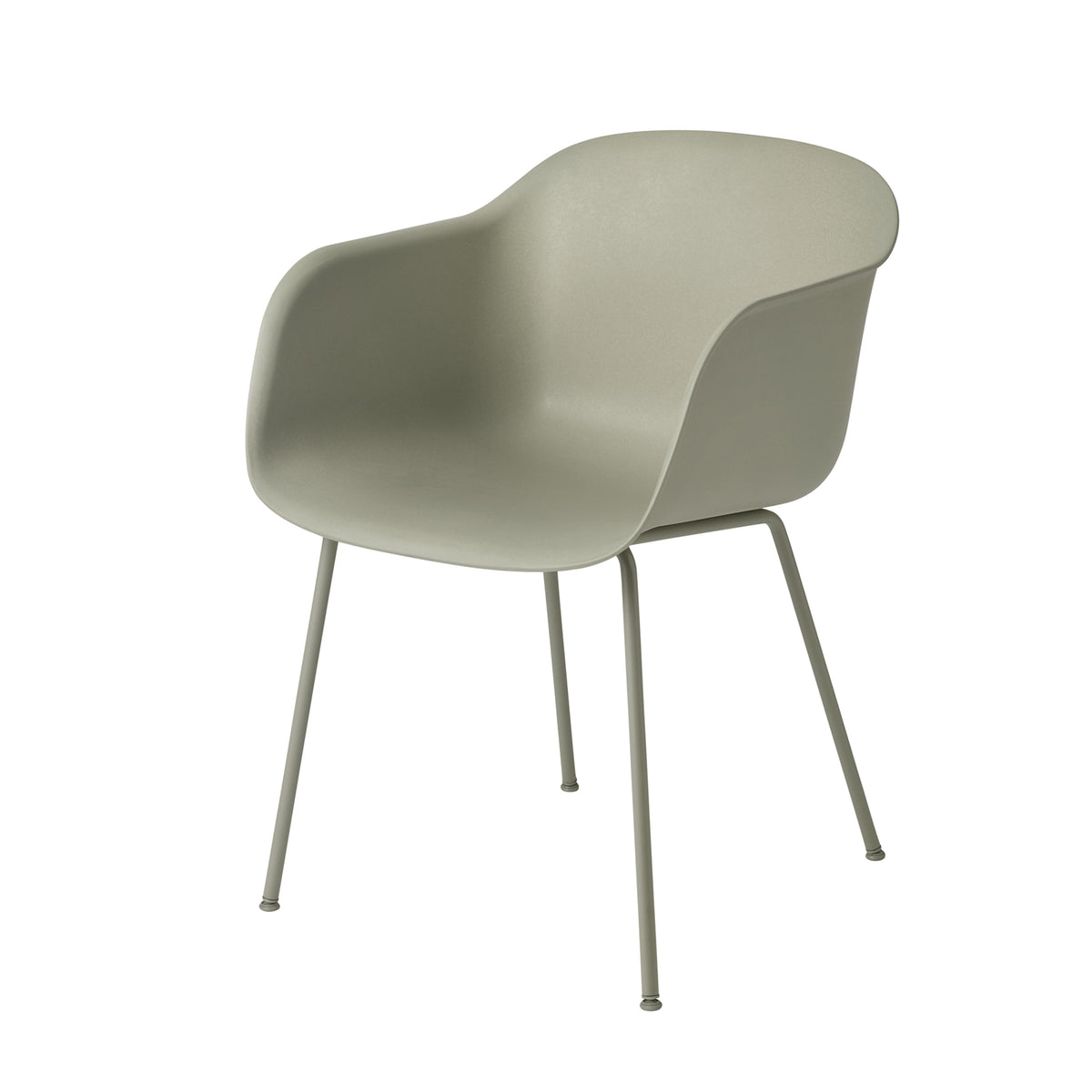 Muuto - Fiber Chair Tube Base | dusty green / dusty green