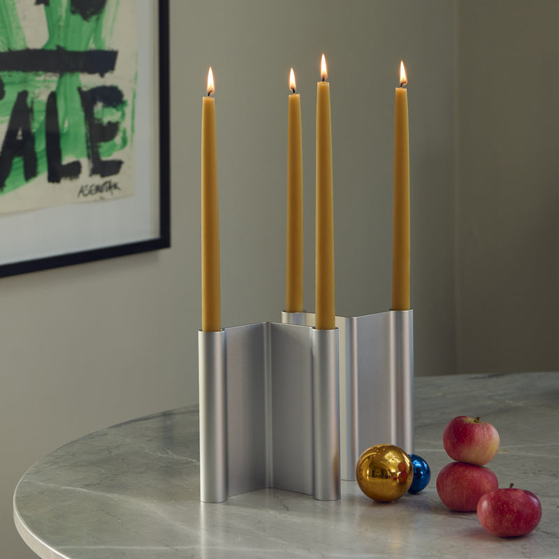 Muuto - Pair Kerzenhalter | H 18 cm / Aluminium poliert