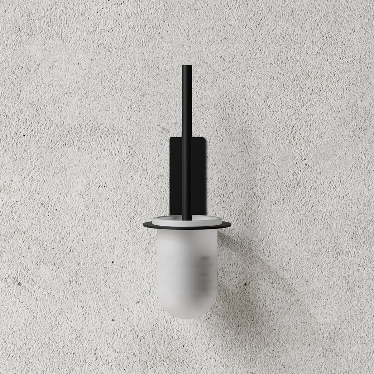 Nichba Design - Toilettenbürste mit Wandhalterung | schwarz