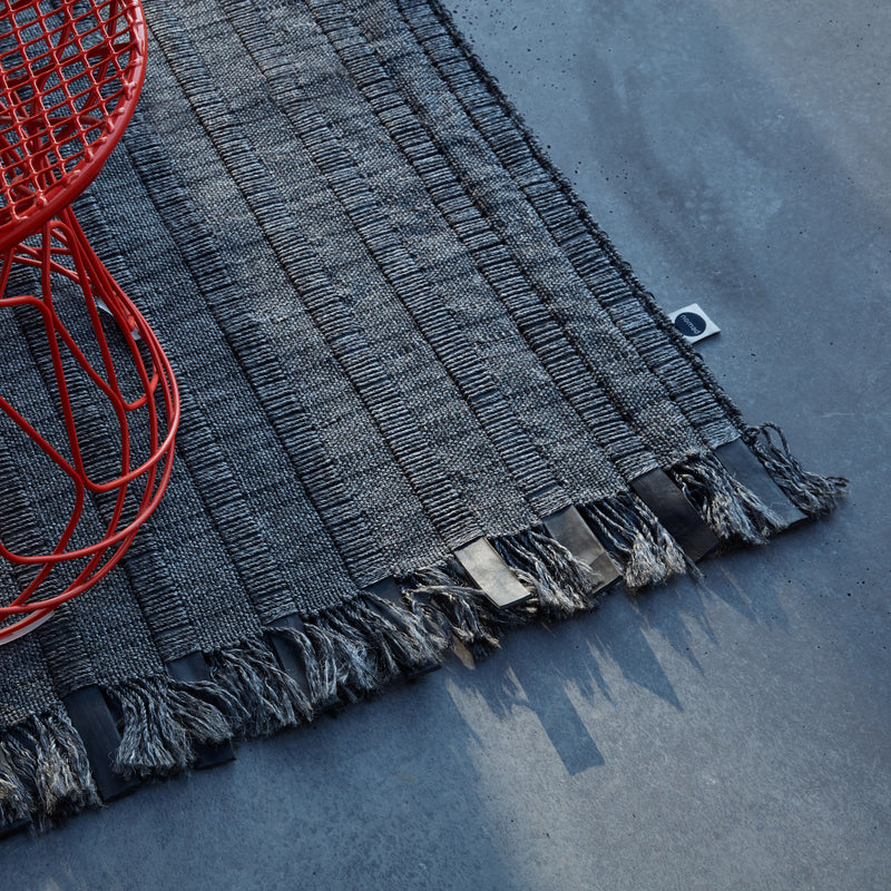 Nomad - Rubber Rug black | 120 x 80 cm