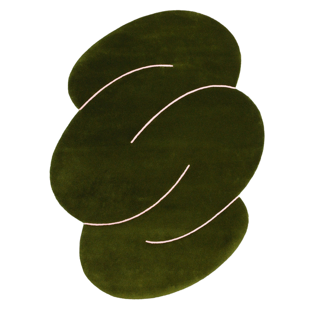 Okej - Squiggle Teppich, Moss Green | large