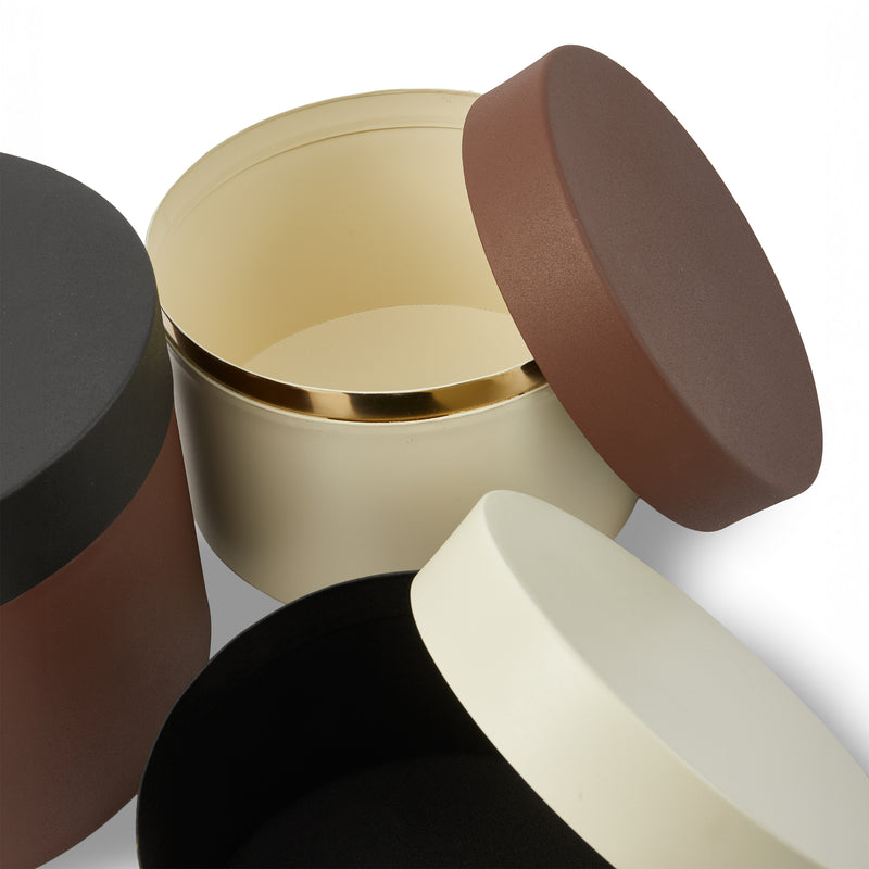 POLSPOTTEN - Round Metal Caps And Jars Vorratsdose 3er Set