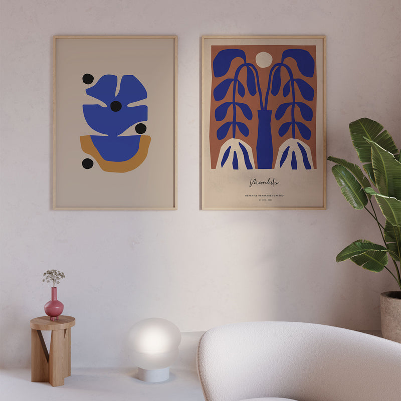 Paper Collective - Flor Azul Poster