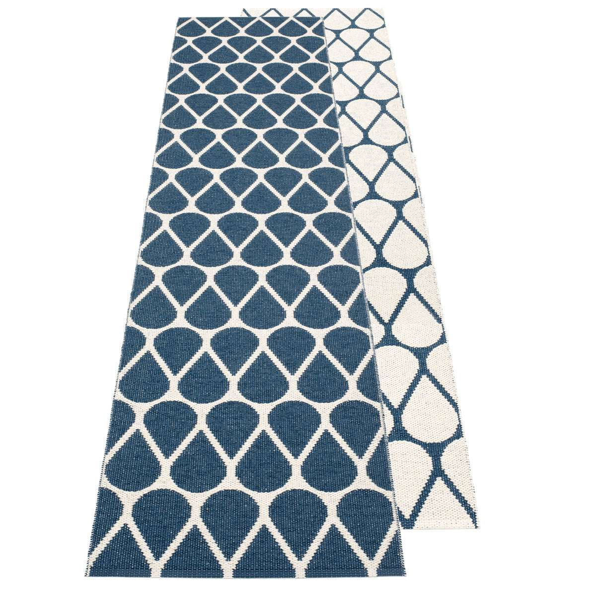 Pappelina - Otis Teppich (70 cm) | 70 x 200 cm / ocean blue/vanilla
