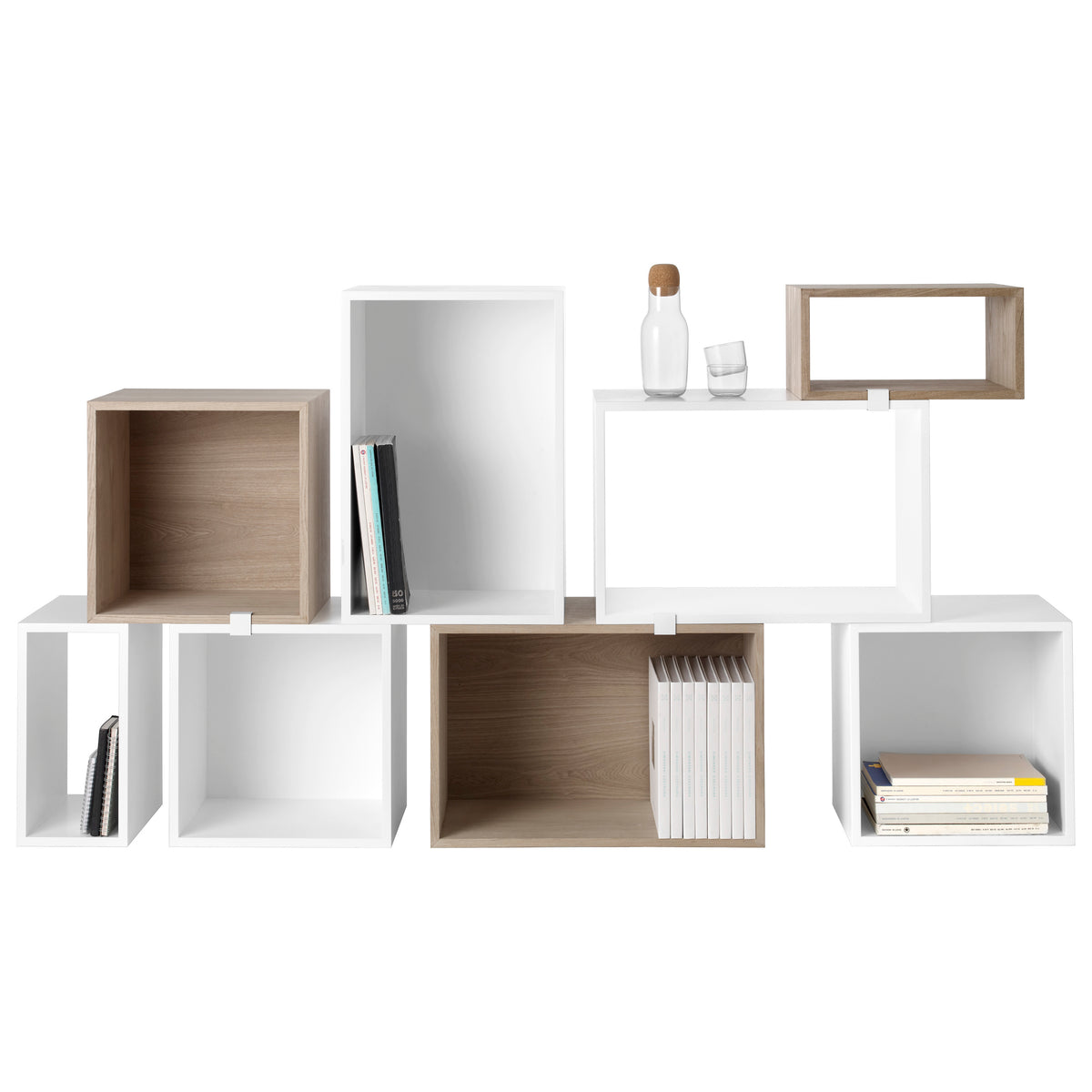 Muuto - Stacked Regalsystem ohne Rückwand | small / weiß