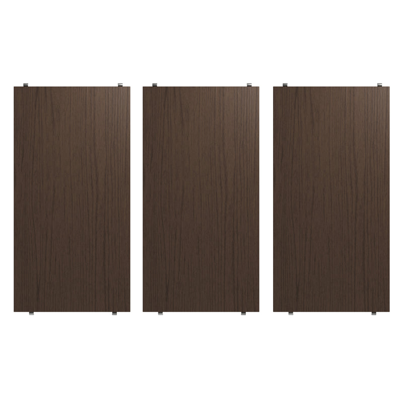 String - Regalboden 58 x 30 cm, 3er-Pack | Eiche dunkel