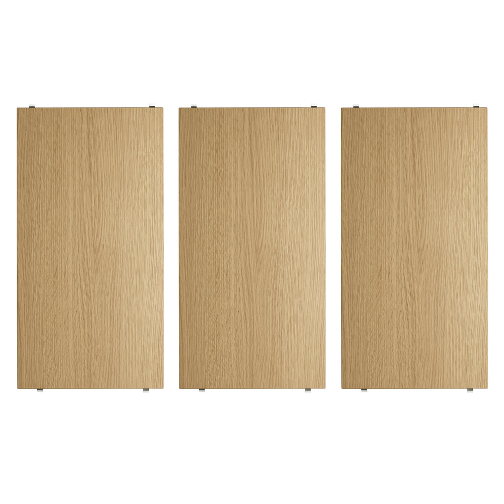 String - Regalboden 58 x 30 cm, 3er-Pack | Eiche