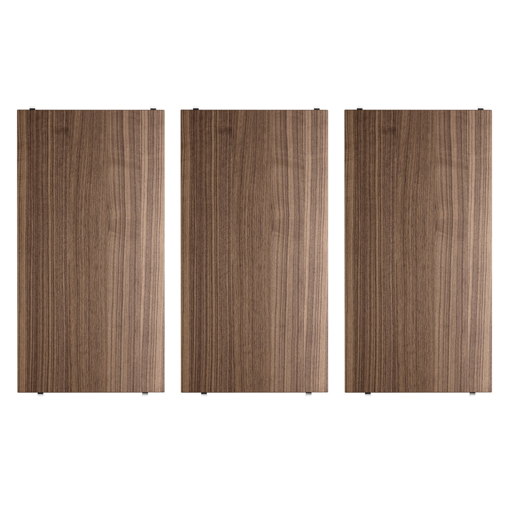 String - Regalboden 58 x 30 cm, 3er-Pack | Nussbaum