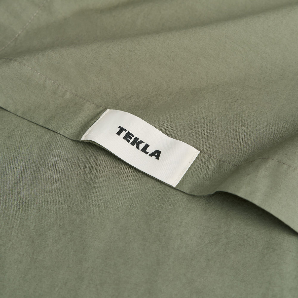 Tekla - Perkal Bettlaken | 180 x 260 cm / olive green, 260 x 260 cm / olive green