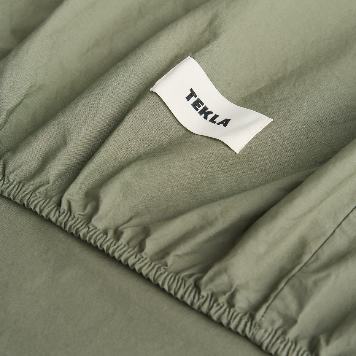 Tekla - Perkal Spannbettlaken | 140 x 200 cm / olive green, 160 x 200 cm / olive green, 180 x 200 cm / olive green