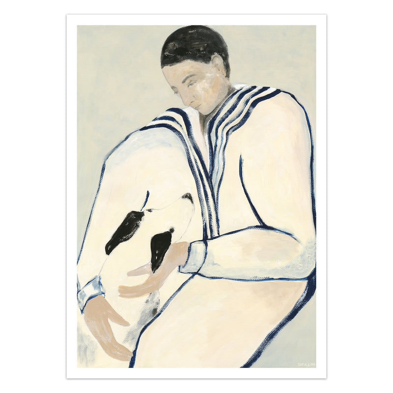 The Poster Club - Sofia Lind Man and Dog Poster | 100 x 140 cm