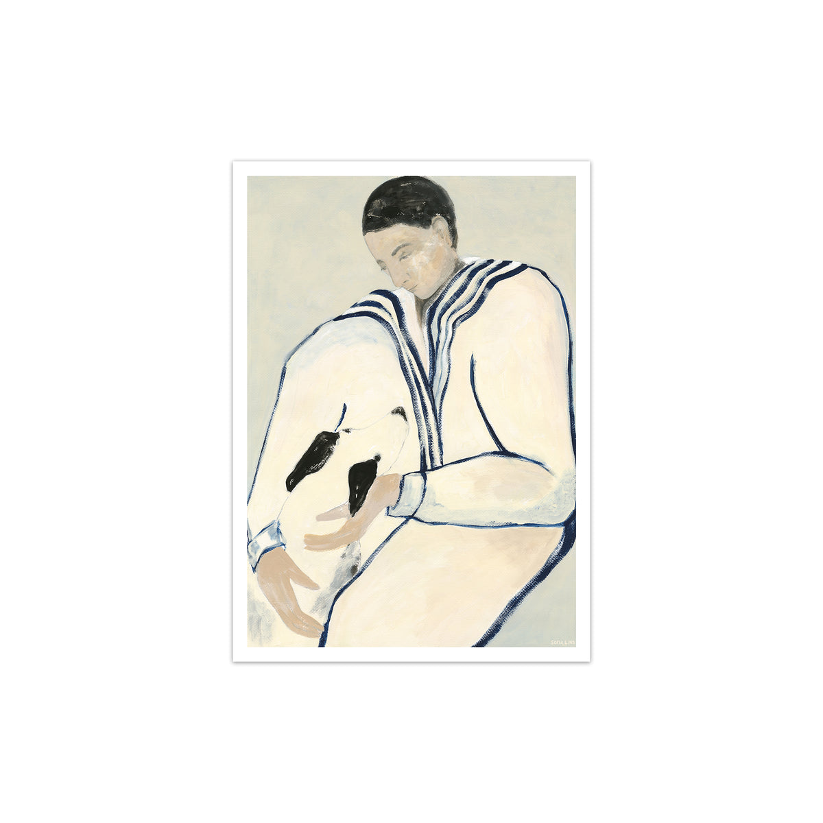The Poster Club - Sofia Lind Man and Dog Poster | 30 x 40 cm