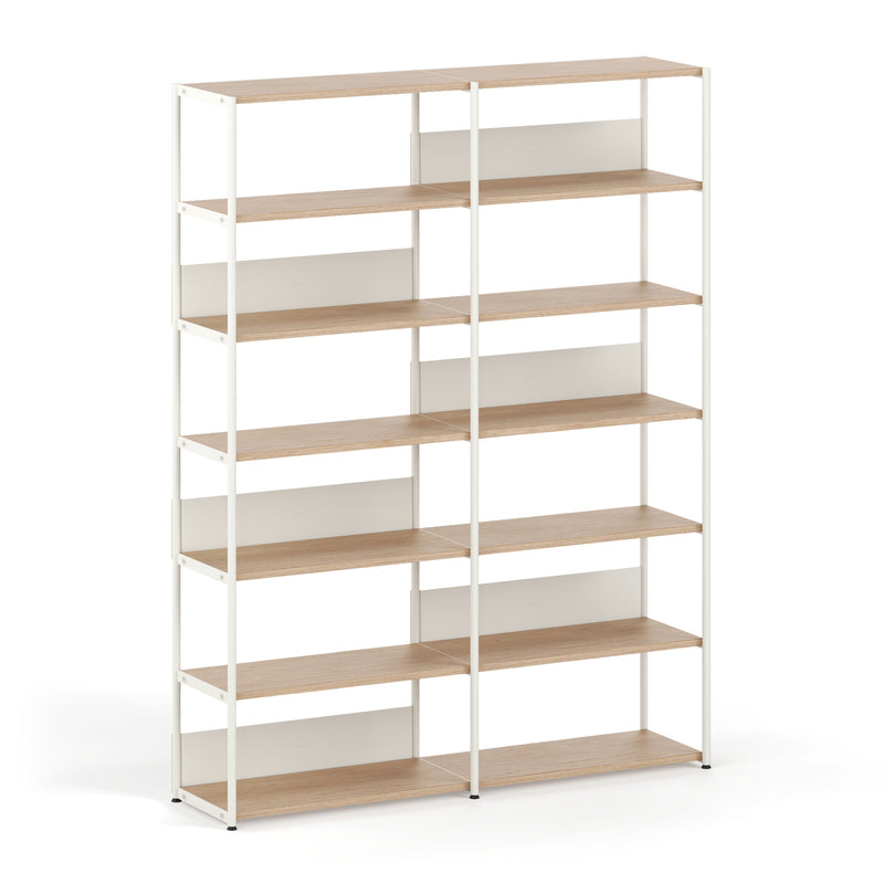 TipToe - Unit Regalsystem | ohne Türen/-Schubladen / H 215 x 164 cm / cream white