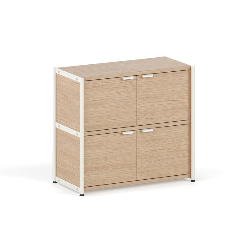 TipToe - Unit Regalsystem | inkl. 2 Türen /  H 75 x 84 cm / cream white