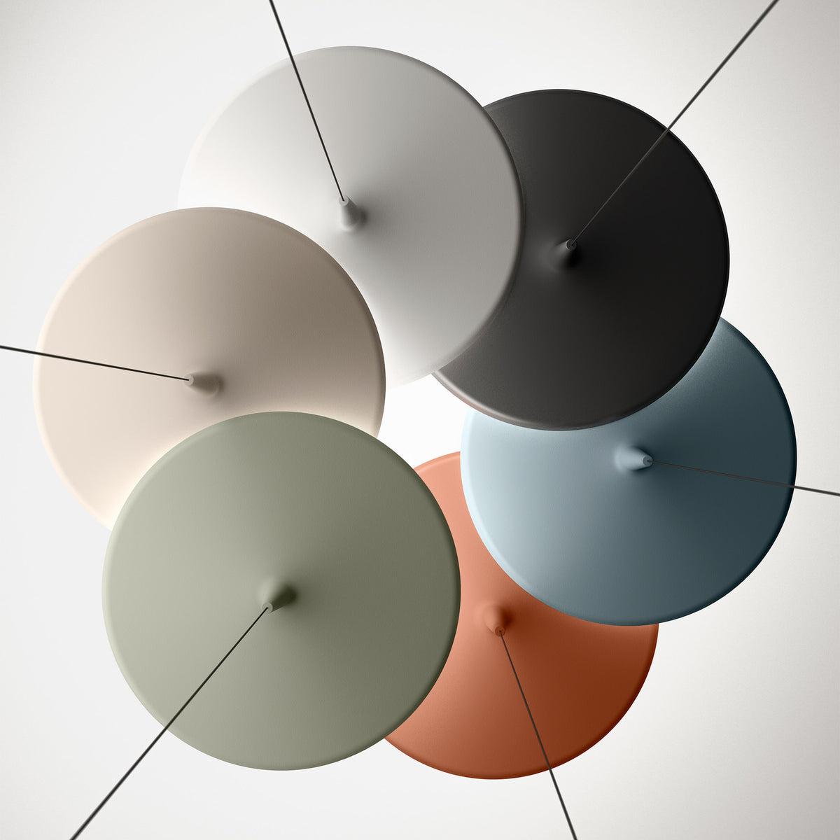 Vibia - Skan 0270 Pendelleuchte LED | terra red, weiß, black, beige