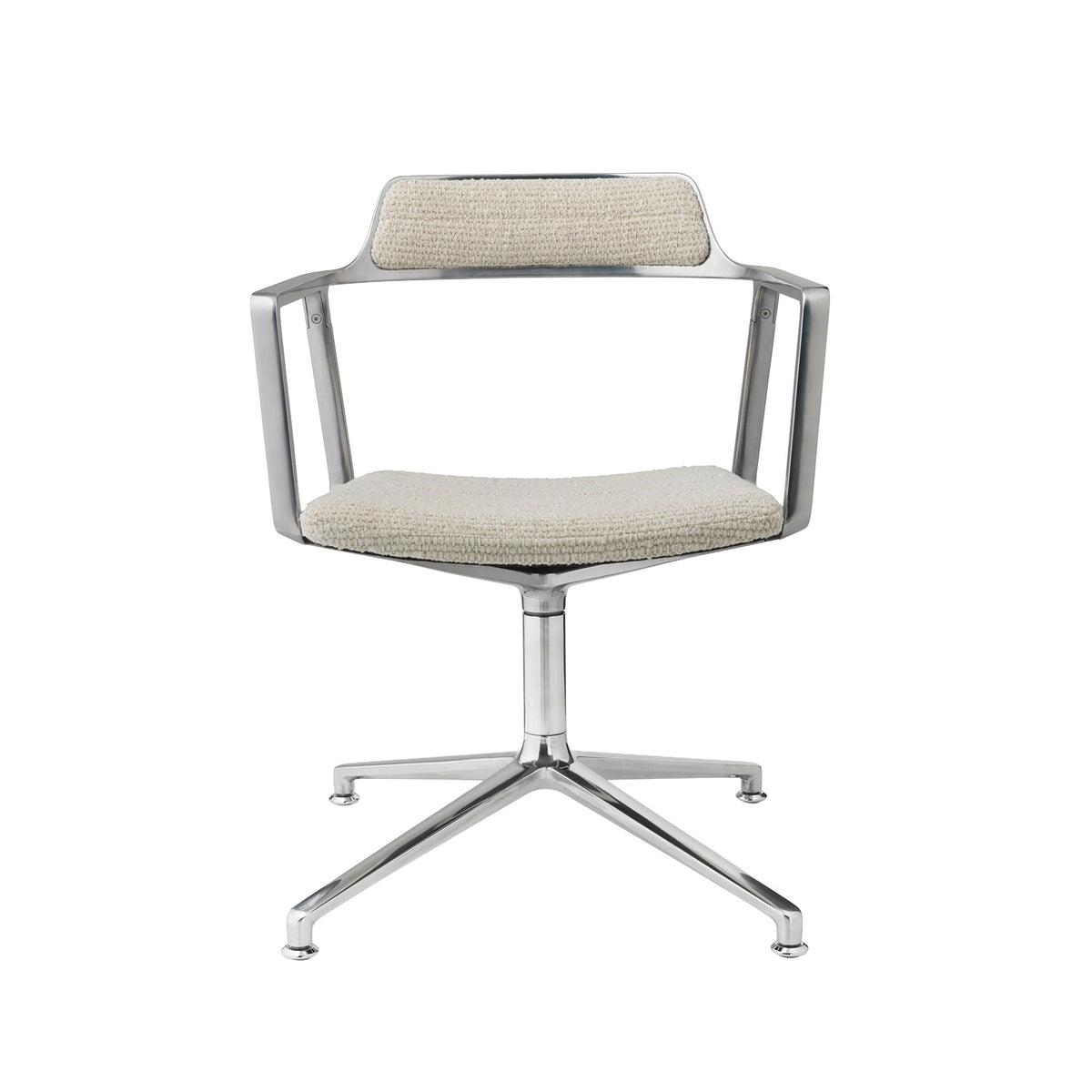 Vipp - 452 Drehstuhl | Gleiter / off white / Aluminium poliert