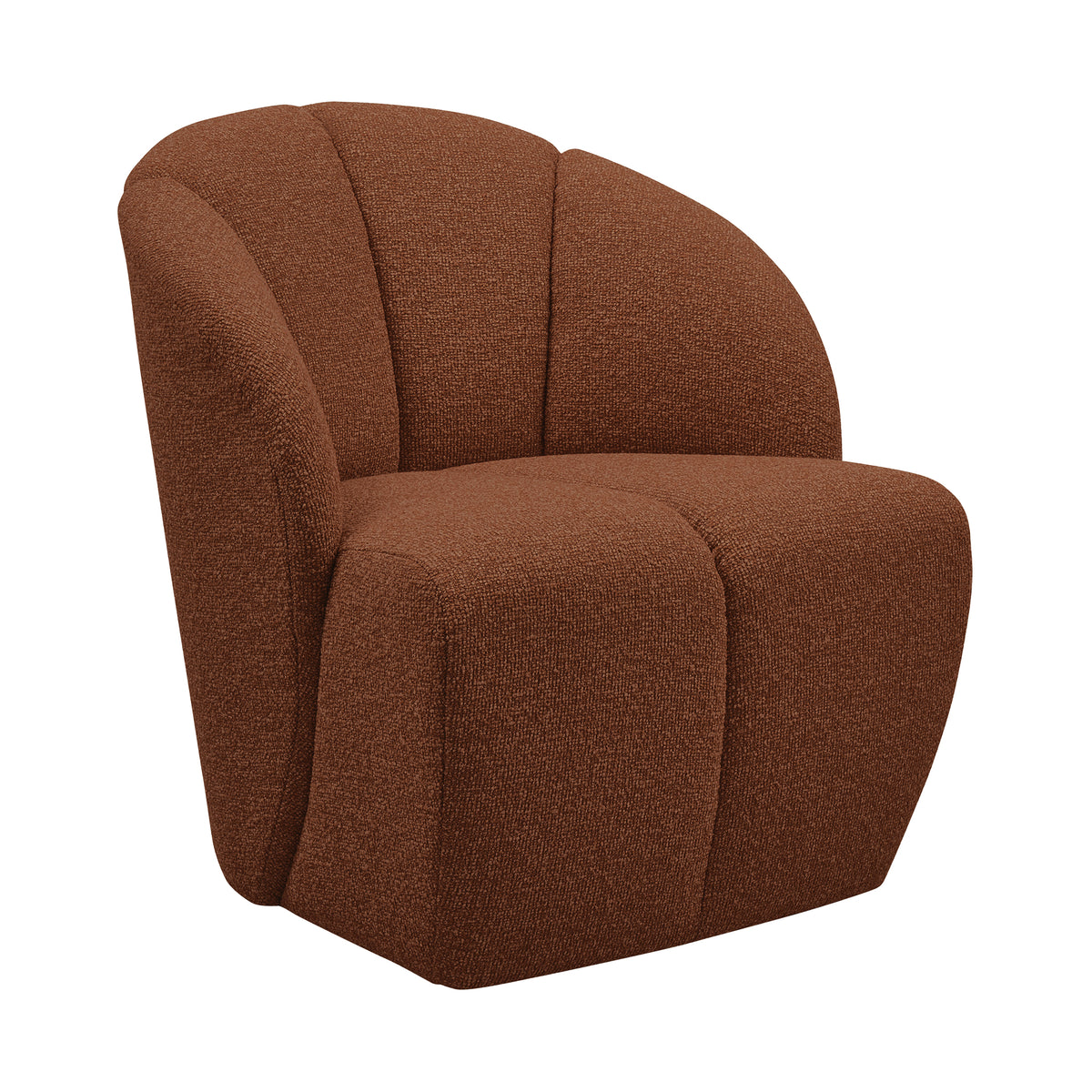 WOOOD - Mojo Sessel | Bouclé rostbraun melange