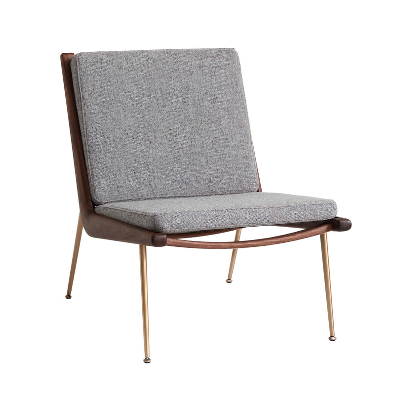 &amp;Tradition - Boomerang HM1 Loungechair | grau / Walnuss geölt