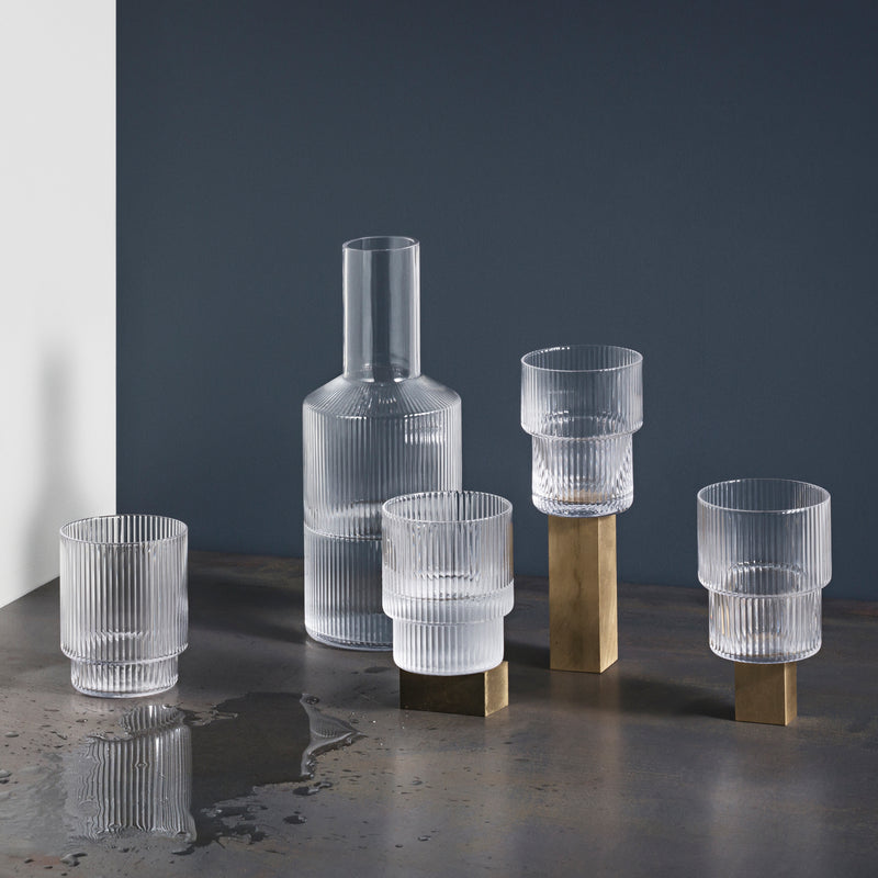 Ferm Living - Ripple Trinkgläser low (4er-Set)