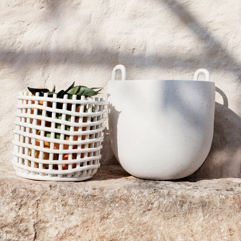 Ferm Living - Keramik Korb | klein / off-white
