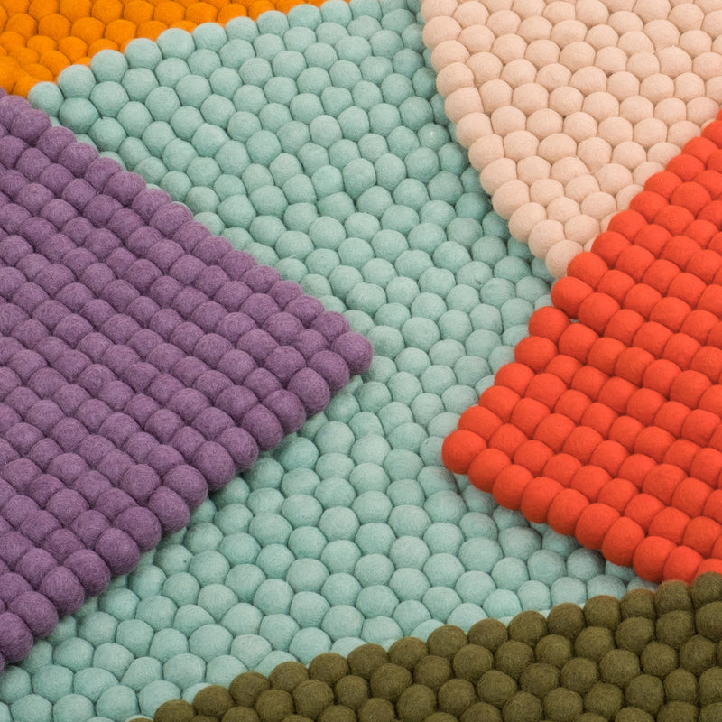 myfelt - Fine Filzkugelteppich rund